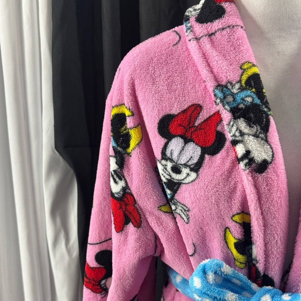 Disney Pink Kids Pajamas Robe - Picture 4 of 6